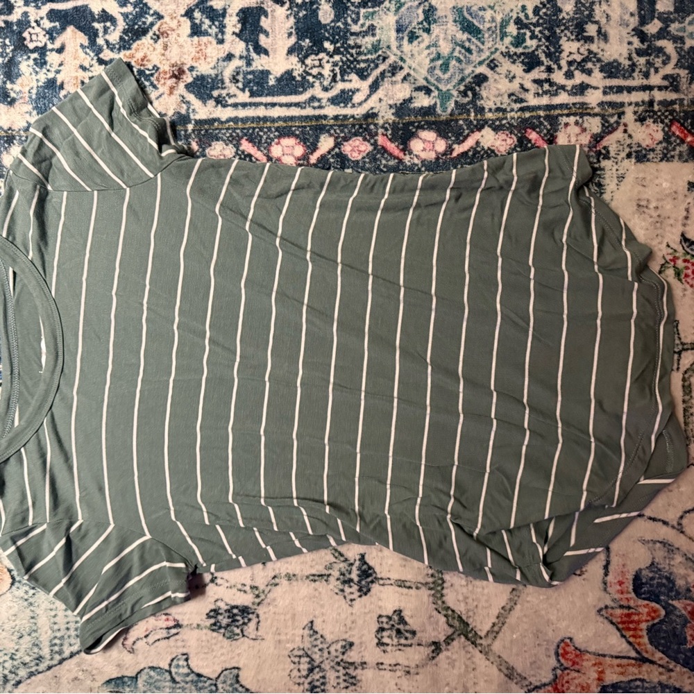 Striped Green Women's Shirt